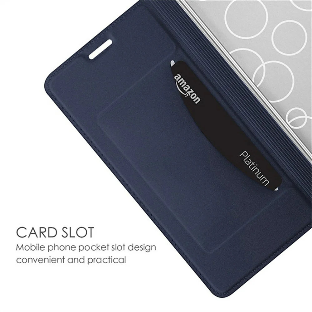 For Realme P3 Pro 5G Case PU Leather Phone Cover with Card Holder Stand - Blue - 4