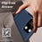 For Samsung Galaxy S24 FE Case with Card Holder Smart View Window Leather Phone Cover - Sapphire - 7