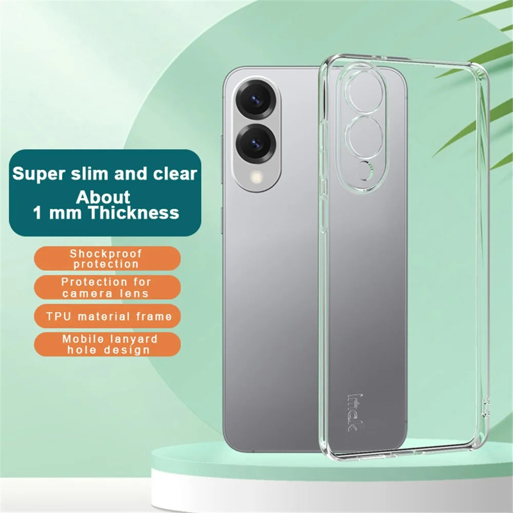 IMAK UX-5 Series For Samsung Galaxy S25 Edge Case Shockproof TPU Clear Slim Back Shell - 3
