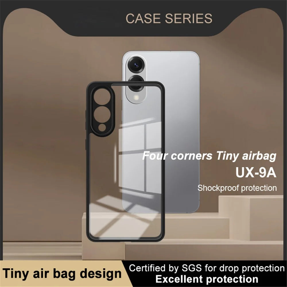 IMAK UX-9A Series for Samsung Galaxy S25 Edge Case Clear TPU PC Phone Cover Reinforced Corners - 5