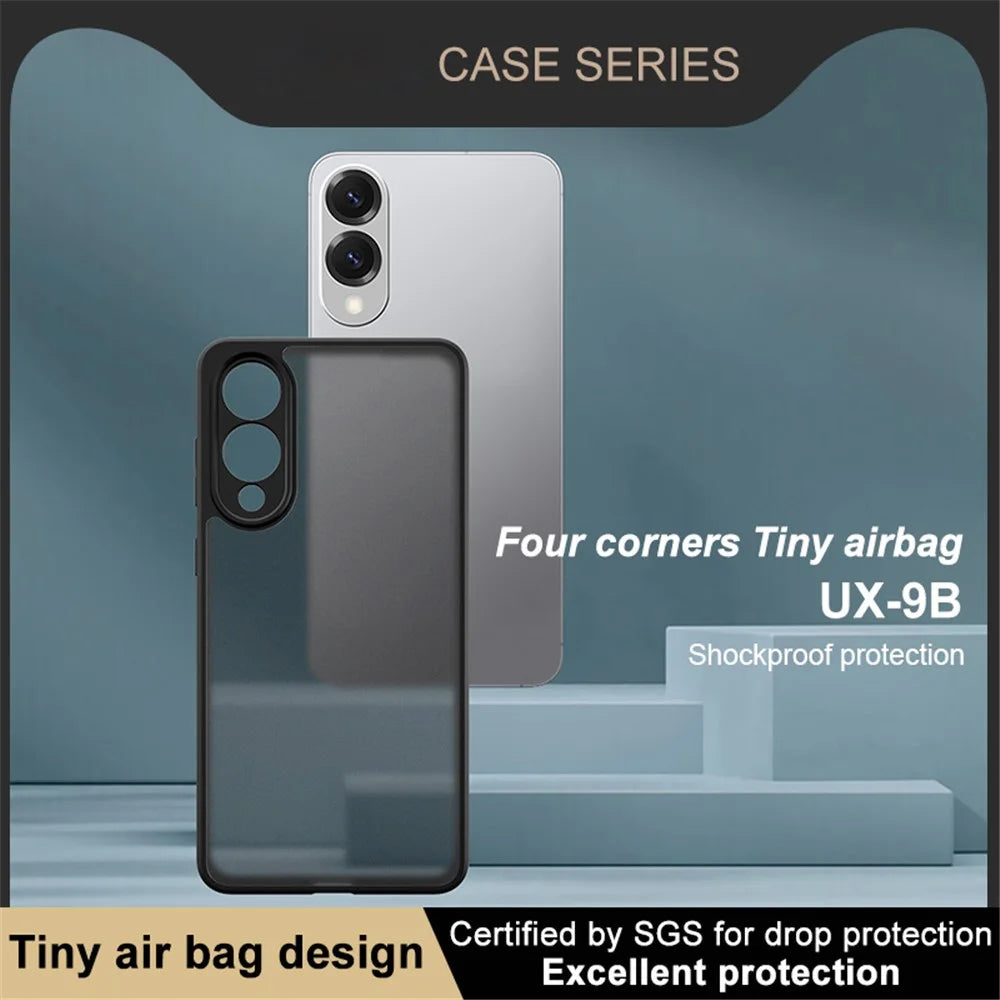 IMAK UX-9B Series For Samsung Galaxy S25 Edge Case Tiny Airbag PC TPU Matte Phone Cover - 5