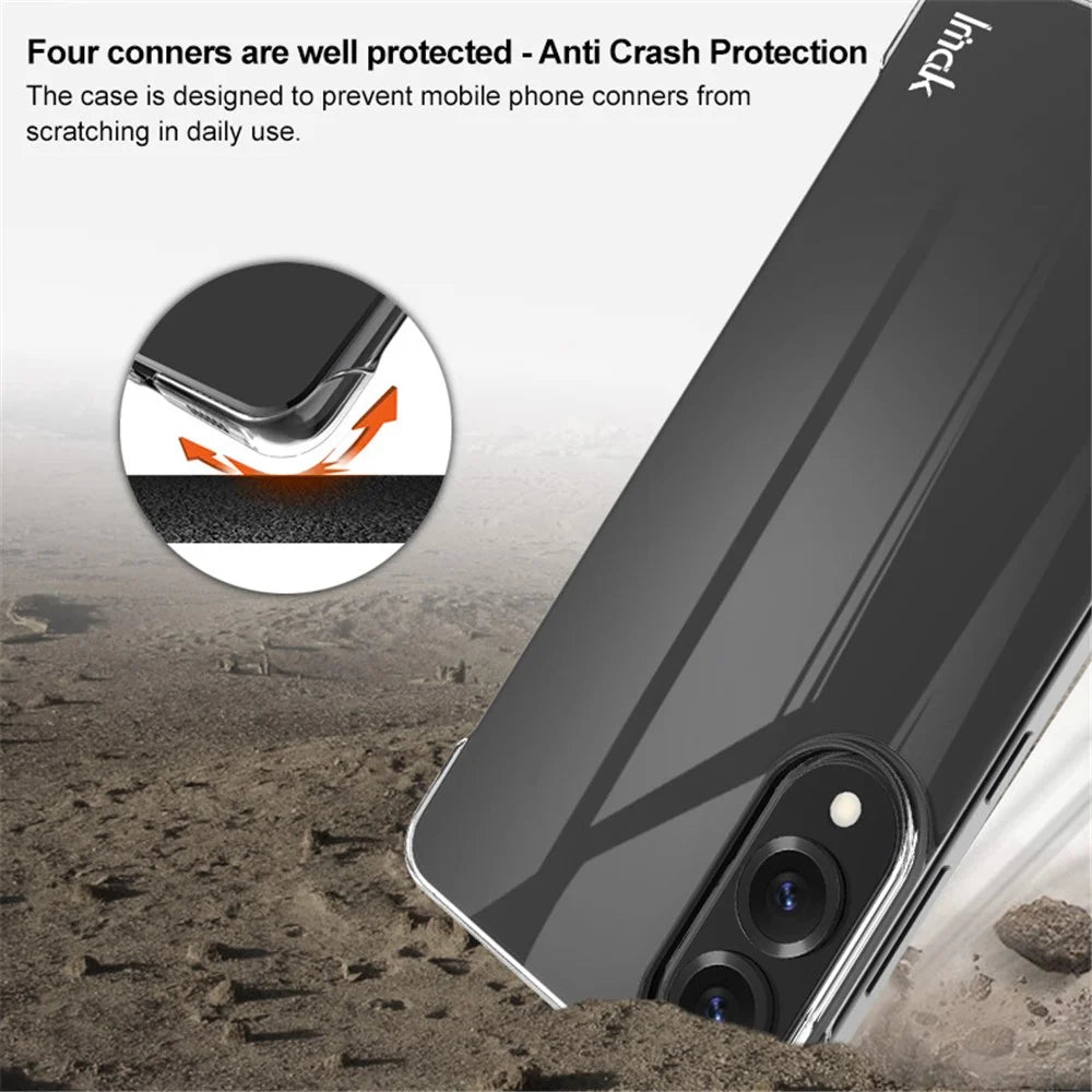 IMAK For Samsung Galaxy S25 Edge Case Reinforced Corner Clear PC Borderless Phone Cover - 6