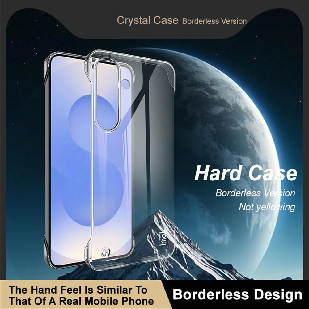 IMAK For Samsung Galaxy S25+ Case Reinforced Corner Clear PC Borderless Phone Cover - 5