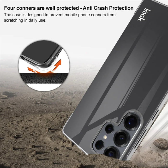 IMAK For Samsung Galaxy S25 Ultra Case Reinforced Corner Clear PC Borderless Phone Cover - 6