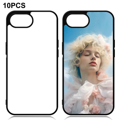 10Pcs / Pack For iPhone 17e / 16e Case PC + TPU Phone Cover Support Heat Transfer Printing - 1