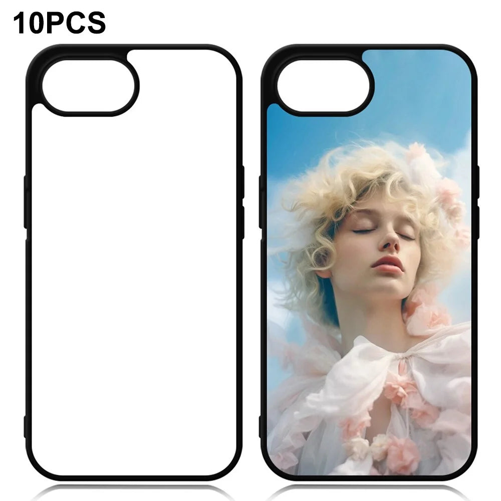 10Pcs / Pack For iPhone 17e / 16e Case PC + TPU Phone Cover Support Heat Transfer Printing - 1
