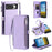 For Google Pixel 10 Pro XL Case TPU + PU Leather Wallet Phone Cover with Wrist Strap - Purple - 1