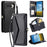 For Google Pixel 10 Pro XL Leather Case with Wrist Strap Wallet Stand Phone Cover - Black - 1