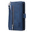 For Google Pixel 10 Pro XL Case PU Leather Phone Cover with Zipper Wallet 9 Card Slots - Blue - 7