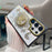 For Samsung Galaxy S25 Ultra Case Aurora Butterfly Pattern TPU + PC Phone Back Cover with Kickstand - White - 3