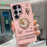 For Samsung Galaxy S25 Ultra Case Flower Fairy Pattern TPU + PC Phone Back Cover with Kickstand - Pink - 1
