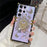 For Samsung Galaxy S25 Ultra Cases Rhinestone Decor Butterfly Pattern TPU + PC Phone Cover - Purple - 3