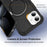 For iPhone 16 Case Compatible with MagSafe Kickstand TPU + PC Shockproof Phone Back Cover - Black - 3