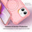 For iPhone 16 Plus Case Compatible with MagSafe Kickstand TPU + PC Shockproof Phone Back Cover - Pink - 3