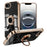 For iPhone 17e / 16e Case with Astronaut Ring Kickstand 6D Electroplating TPU Phone Cover - Black - 1