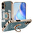 For iPhone 16 Plus Case Precise Cutouts 6D Electroplating TPU Phone Cover with Ring Holder - Grey - 1