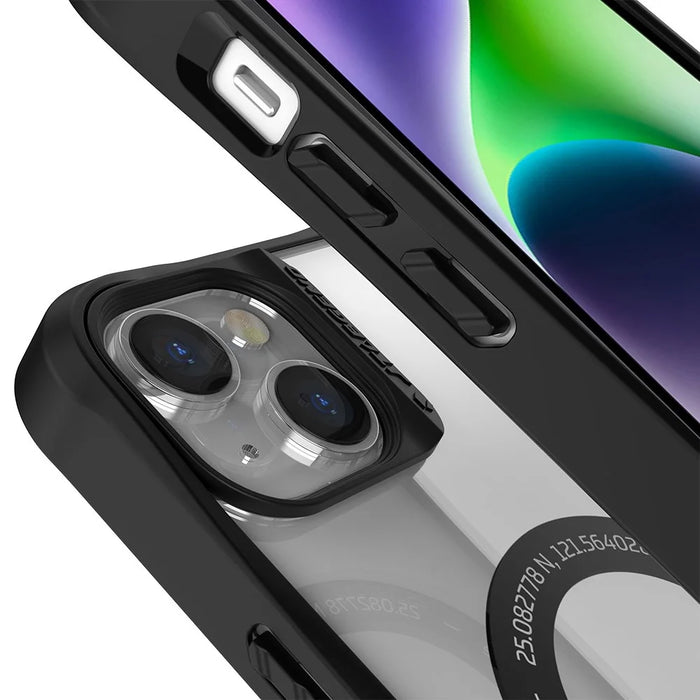 TLEGEND DX MAG Military Grade Phone Case for iPhone 14 Plus, Shockproof TPU + PC Protetive Back Cover with Camera Frame Support Wireless Charging - Black - 4