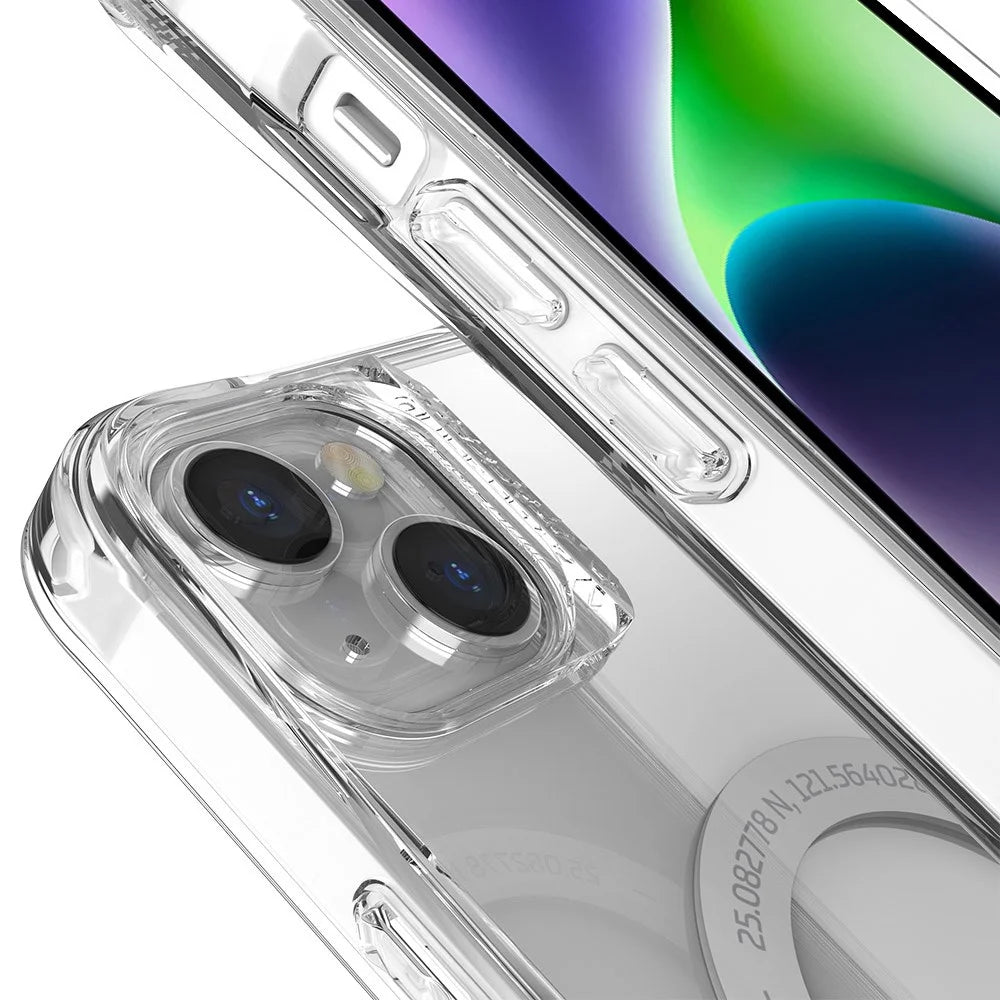 TLEGEND DX MAG Anti-scratch Phone Case for iPhone 14, Military Grade TPU + PC Anti-drop Phone Cover with Camera Frame Support Wireless Charging - Transparent - 4