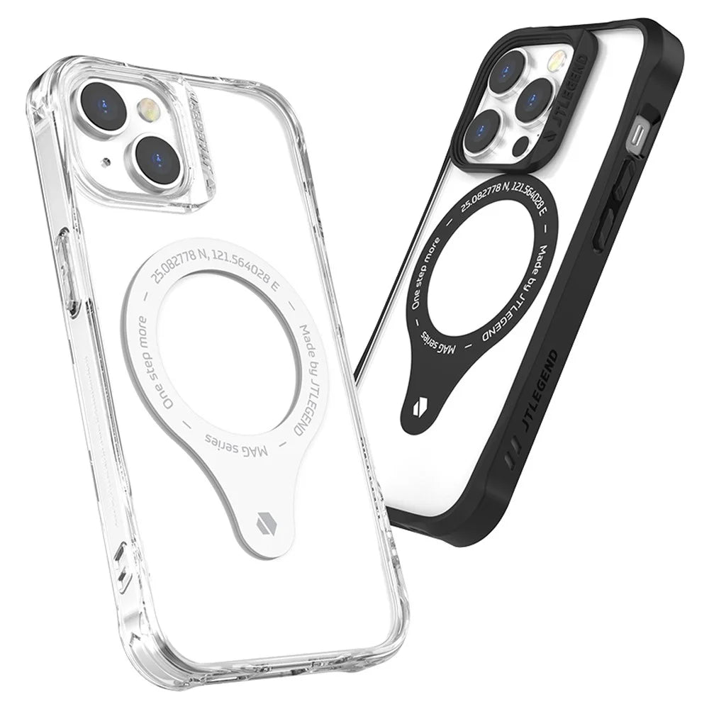 TLEGEND DX MAG Anti-scratch Phone Case for iPhone 14, Military Grade TPU + PC Anti-drop Phone Cover with Camera Frame Support Wireless Charging - Transparent - 5