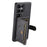 SUTENI M4 For Samsung Galaxy S24 Ultra Magnetic Case with Card Holder Cowhide Texture Leather Back Cover - Black - 3