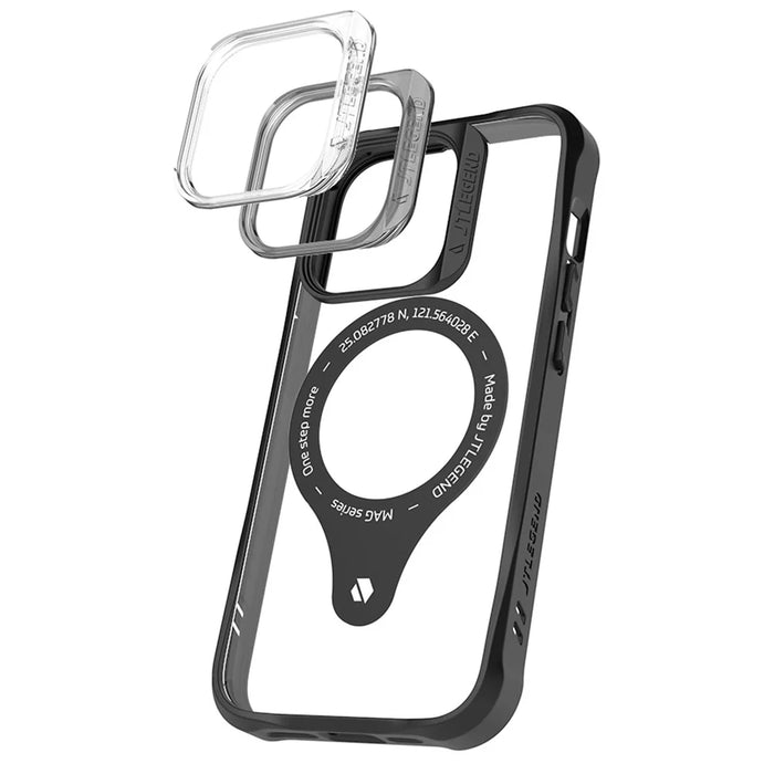 TLEGEND DX MAG Magnetic Phone Case for iPhone 14 Pro Max, Military Grade Drop-proof TPU + PC Phone Cover with Camera Frame - Black - 2
