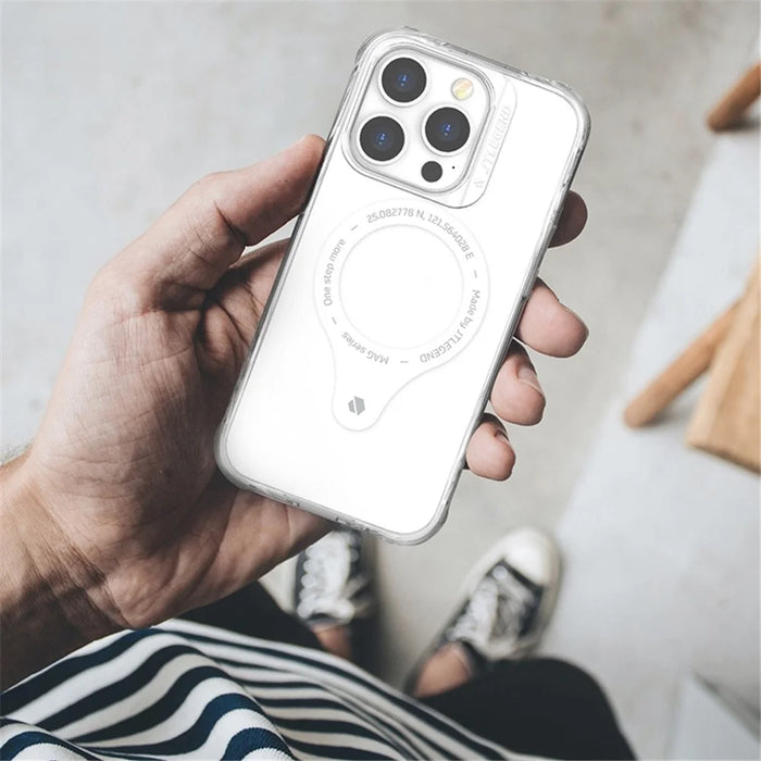 TLEGEND DX MAG Magnetic Phone Case for iPhone 14 Pro Max, Military Grade Drop-proof TPU + PC Phone Cover with Camera Frame - Black - 3