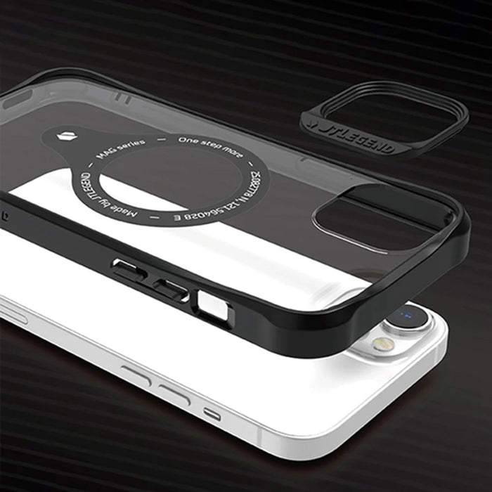 TLEGEND DX MAG Magnetic Phone Case for iPhone 14 Pro Max, Military Grade Drop-proof TPU + PC Phone Cover with Camera Frame - Black - 4