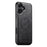 SUTENI M5 For iPhone 16 Magnetic Case with Card Bag Cowhide Texture Leather Phone Back Cover - Black - 2