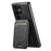 SUTENI M5 For Samsung Galaxy S24 Ultra Magnetic Case with Card Bag Cowhide Texture Leather Phone Back Cover - Black - 4