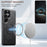 SUTENI M5 For Samsung Galaxy S24 Ultra Magnetic Case with Card Bag Cowhide Texture Leather Phone Back Cover - Black - 6
