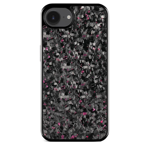 For iPhone 17e / 16e Magnetic Case Forged Texture Aramid Fiber + TPU Anti-Slip Phone Cover - Pink - 1