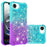 For iPhone 17e / 16e TPU Case Gradient Quicksand Phone Back Cover - Sky Blue+Purple - 1