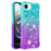 For iPhone 17e / 16e TPU Case Gradient Quicksand Phone Back Cover - Sky Blue+Purple - 3