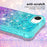 For iPhone 17e / 16e TPU Case Gradient Quicksand Phone Back Cover - Sky Blue+Purple - 4