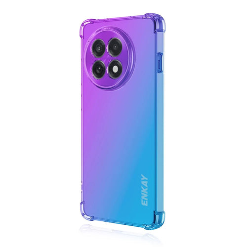 ENKAY For OnePlus Ace 5 5G / OnePlus Ace 5 Pro 5G / OnePlus 13R 5G TPU Case  Thickened Four Corner Drop-proof Phone Back Cover - Purple / Blue - 1