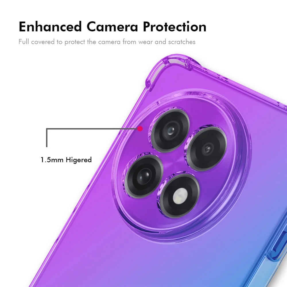 ENKAY For OnePlus Ace 5 5G / OnePlus Ace 5 Pro 5G / OnePlus 13R 5G TPU Case  Thickened Four Corner Drop-proof Phone Back Cover - Purple / Blue - 4