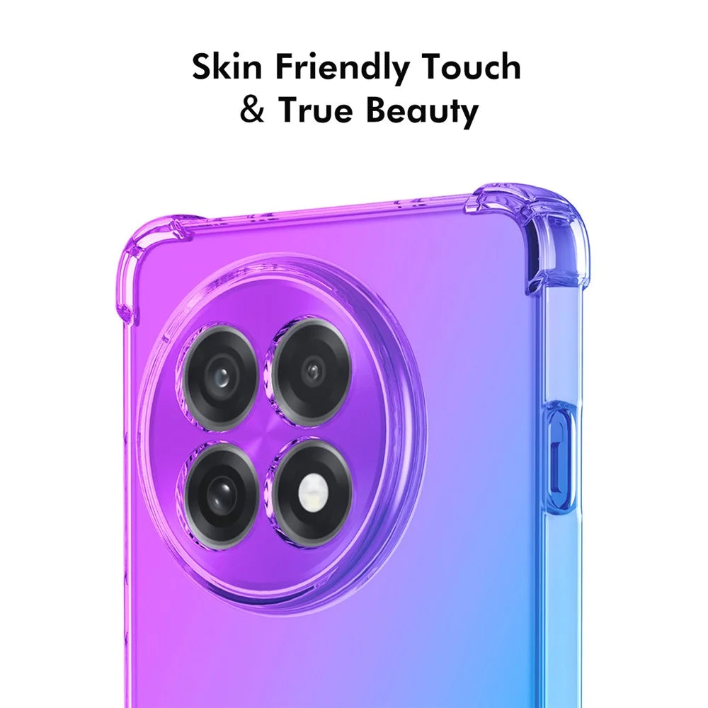 ENKAY For OnePlus Ace 5 5G / OnePlus Ace 5 Pro 5G / OnePlus 13R 5G TPU Case  Thickened Four Corner Drop-proof Phone Back Cover - Purple / Blue - 5