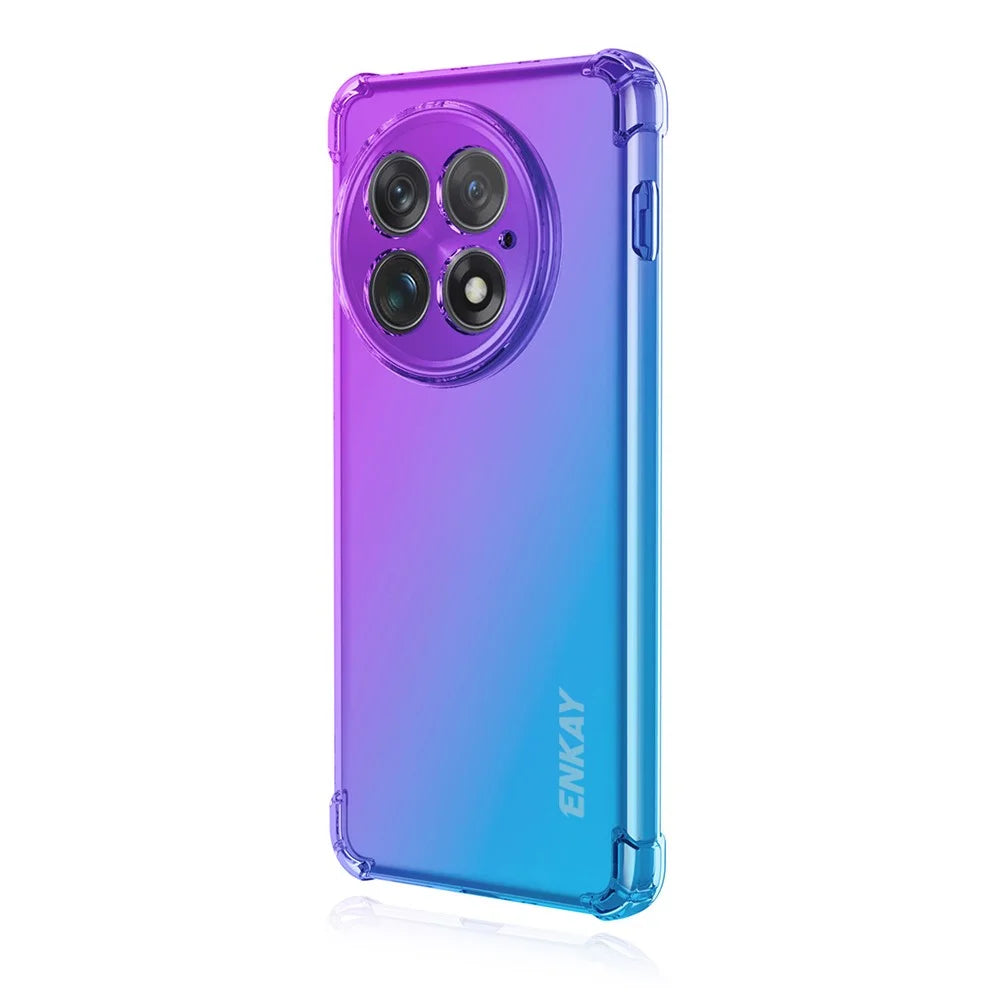 ENKAY For OnePlus 13 TPU Case  Thickened Four Corner Drop-proof Phone Back Cover - Purple / Blue - 1