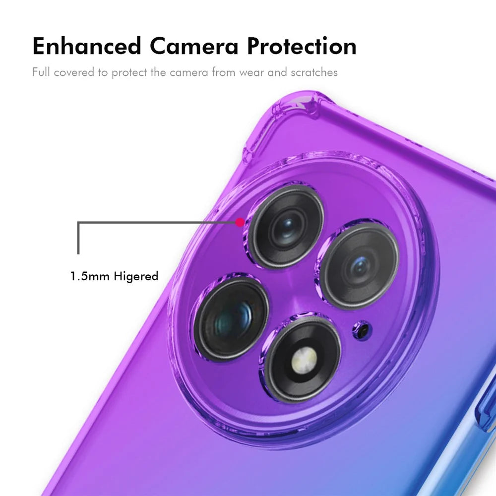 ENKAY For OnePlus 13 TPU Case  Thickened Four Corner Drop-proof Phone Back Cover - Purple / Blue - 4