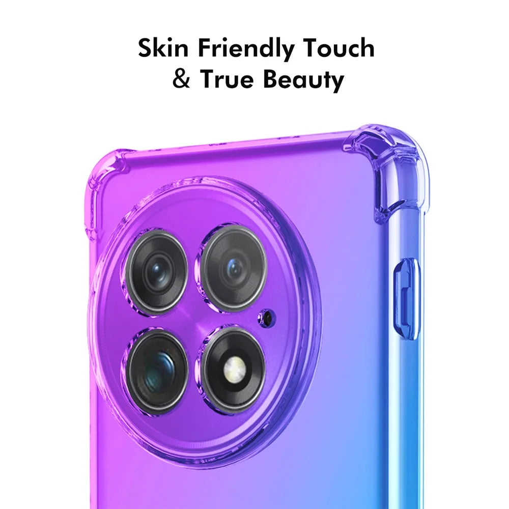 ENKAY For OnePlus 13 TPU Case  Thickened Four Corner Drop-proof Phone Back Cover - Purple / Blue - 5
