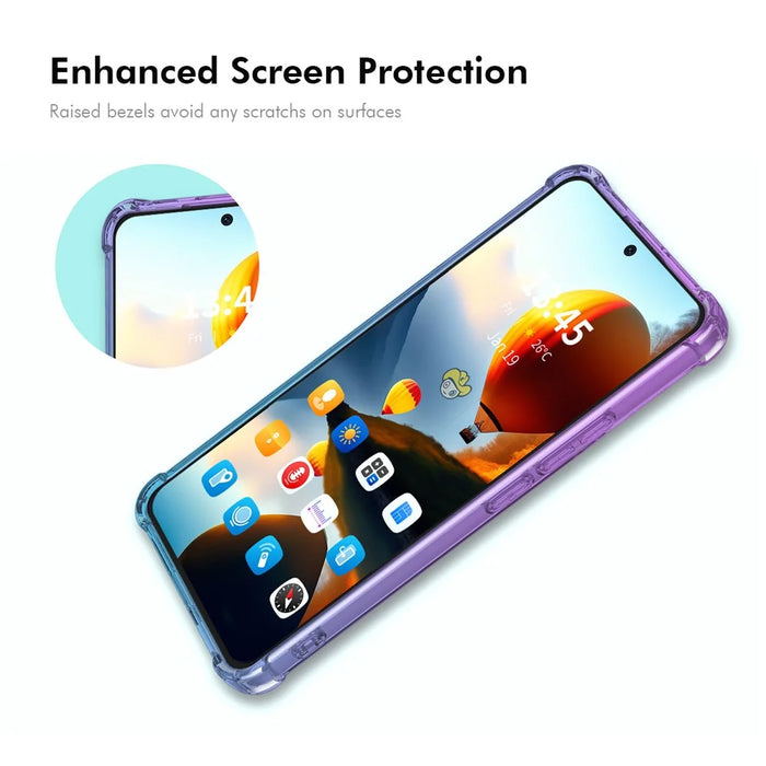 ENKAY For Google Pixel 9a TPU Case  Thickened Four Corner Drop-proof Phone Back Cover - Purple / Blue - 3