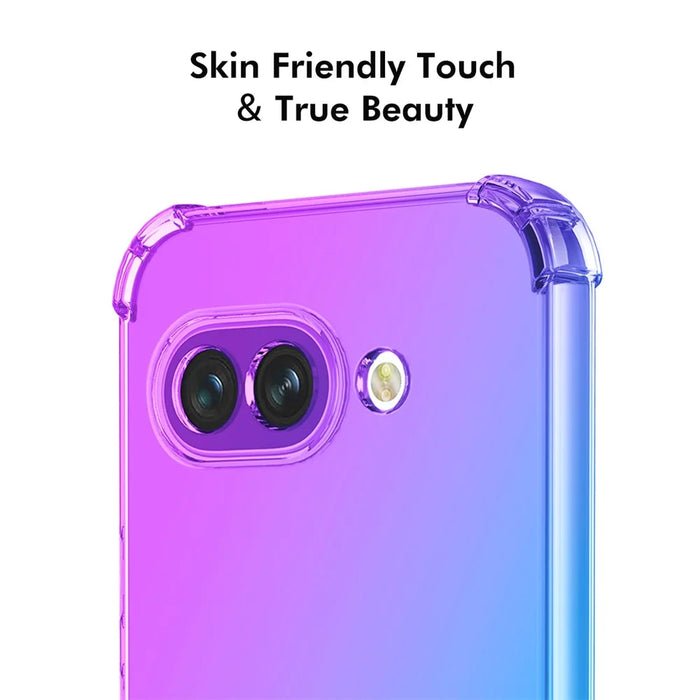 ENKAY For Google Pixel 9a TPU Case  Thickened Four Corner Drop-proof Phone Back Cover - Purple / Blue - 5
