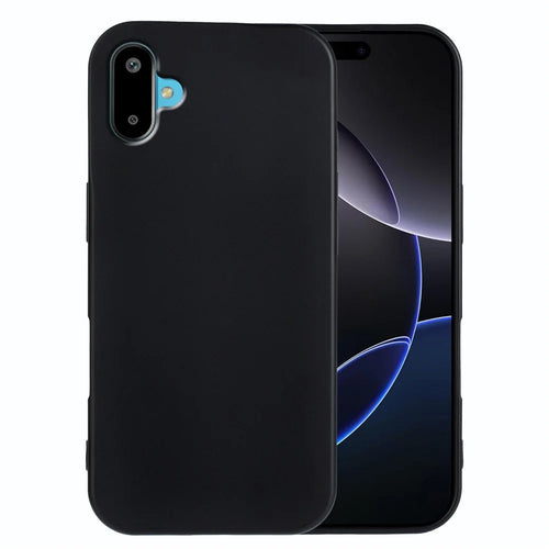 For Samsung Galaxy M06 5G / Galaxy F06 5G TPU Case Soft Matte Anti-fingerprint Phone Back Cover - Black - 1