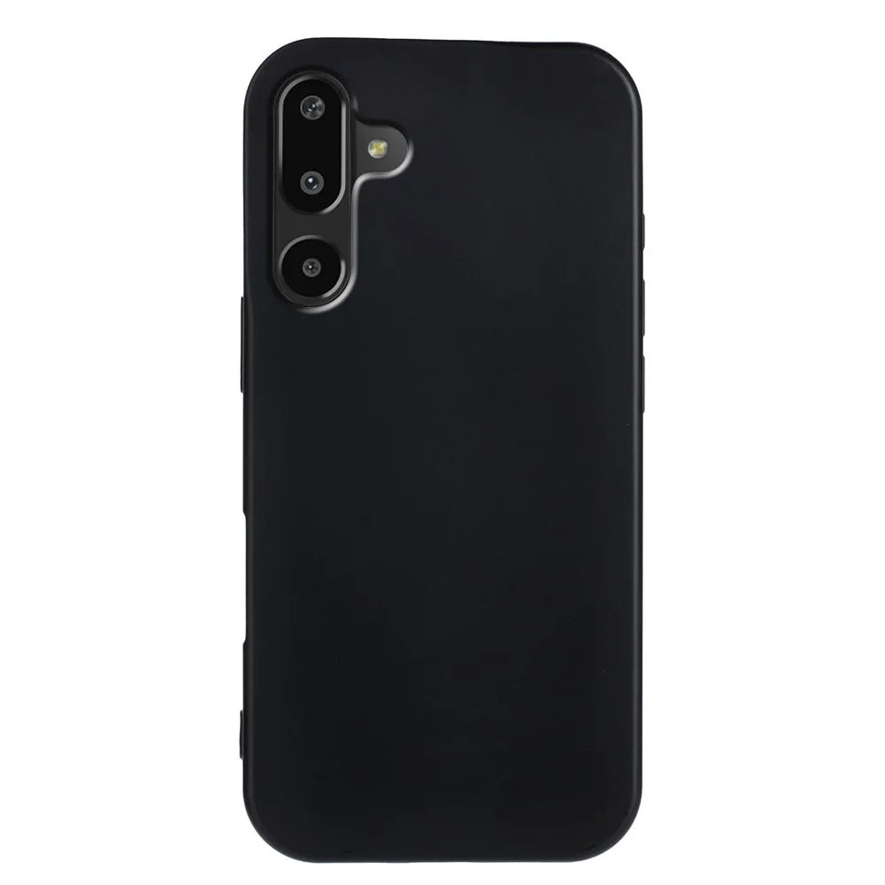 For Samsung Galaxy M16 5G / Galaxy F16 5G TPU Case Soft Matte Anti-Fingerprint Phone Back Cover - Black - 6