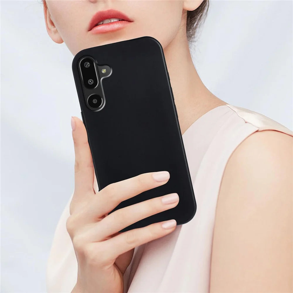 For Samsung Galaxy M16 5G / Galaxy F16 5G TPU Case Soft Matte Anti-Fingerprint Phone Back Cover - Black - 7