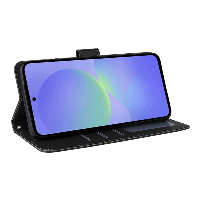 For Samsung Galaxy A36 5G Case Wallet Stand View PU Leather Phone Cover - Black - 4