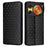 For ZTE nubia Music 2 Case Wallet Rhombus Imprinted Leather Phone Cover - Black - 1