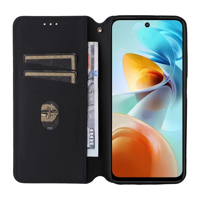 For ZTE nubia Music 2 Case Wallet Rhombus Imprinted Leather Phone Cover - Black - 2