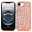 For iPhone 17e / 16e Case TPU + PC Sparkling Glitter Phone Back Cover - Rose Gold - 1