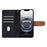 For iPhone 17e / 16e Case RFID Blocking Color Splicing PU Leather Wallet Phone Cover - Black - 3